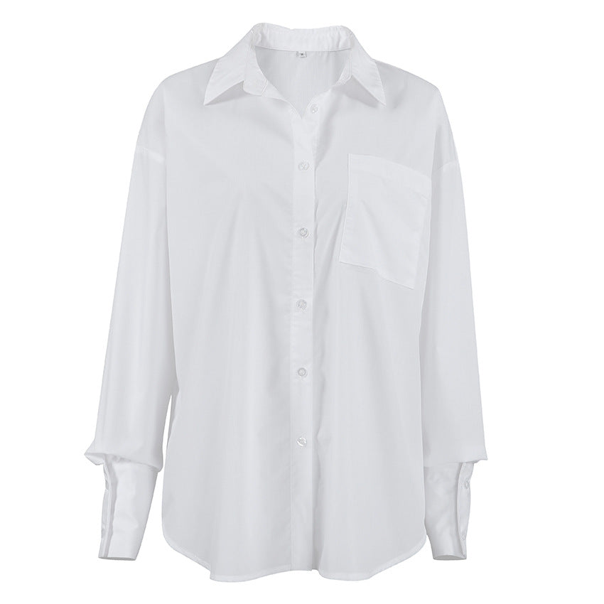 Dame Oversized Skjorte med praktiske knapper og moderne snit Stilla