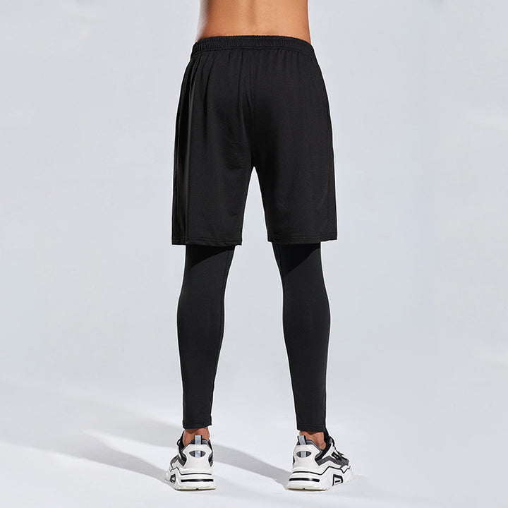 Herre Sporty Kompressionsshorts med integreret leggings-system Stilla
