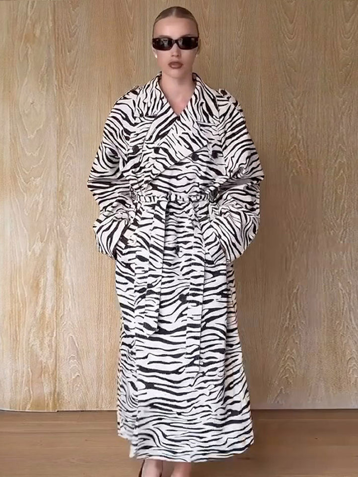 Dame stilfuld Badekåbe med Zebra-mønster Stilla