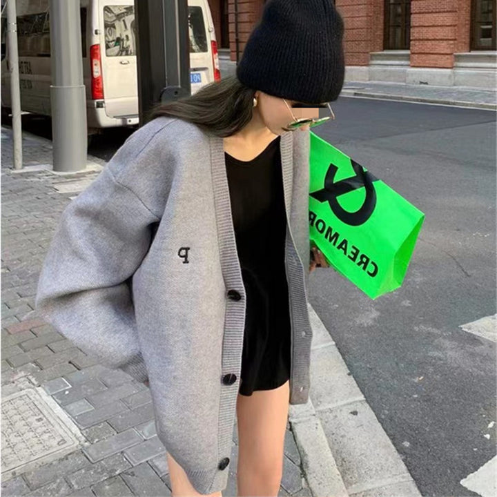 Femme Oversized Knap-Front Strikcardigan Stilla