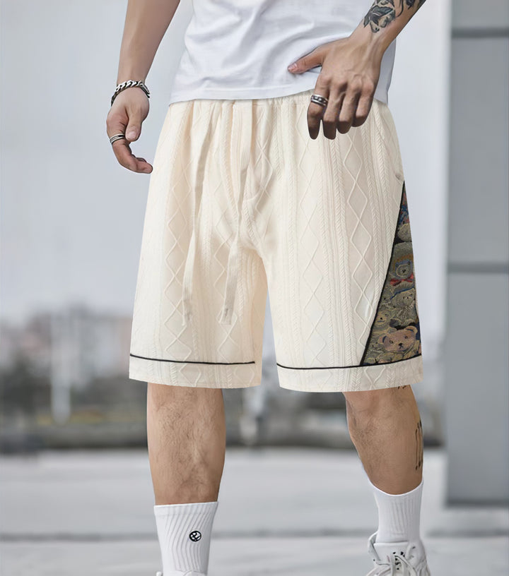 Herre mode shorts med kreativ grafisk design Stilla
