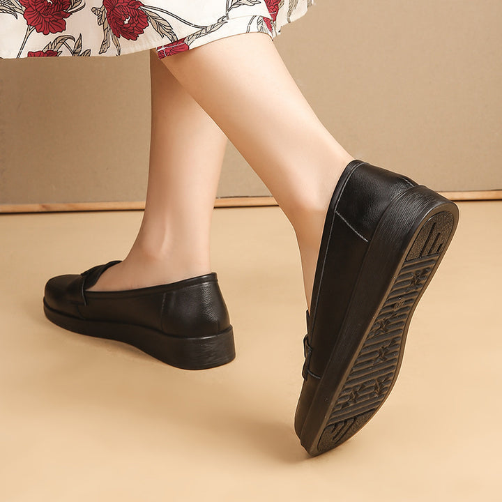 Femme Klassiske Læder Slipper Stilla