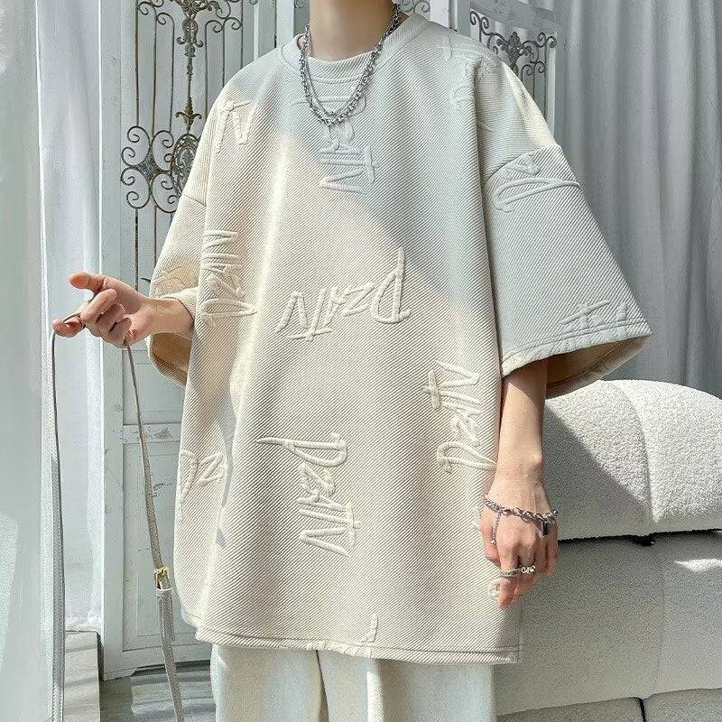 Unisex Oversized T-Shirt med kreativt logo-design og åndbart stof Stilla