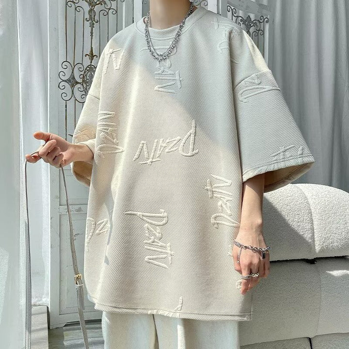 Unisex Oversized T-Shirt med kreativt logo-design og åndbart stof Stilla