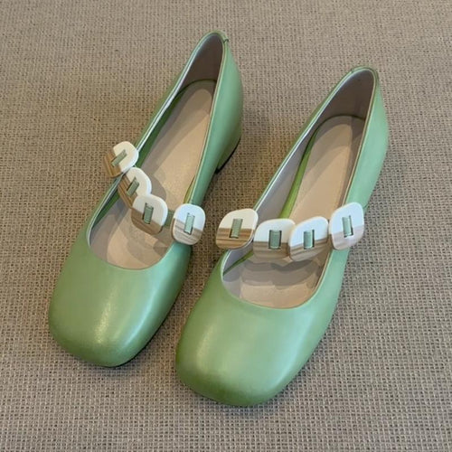 Dame stilfulde Mary Jane Ballerinas med dekorativt spænde-detalje Stilla