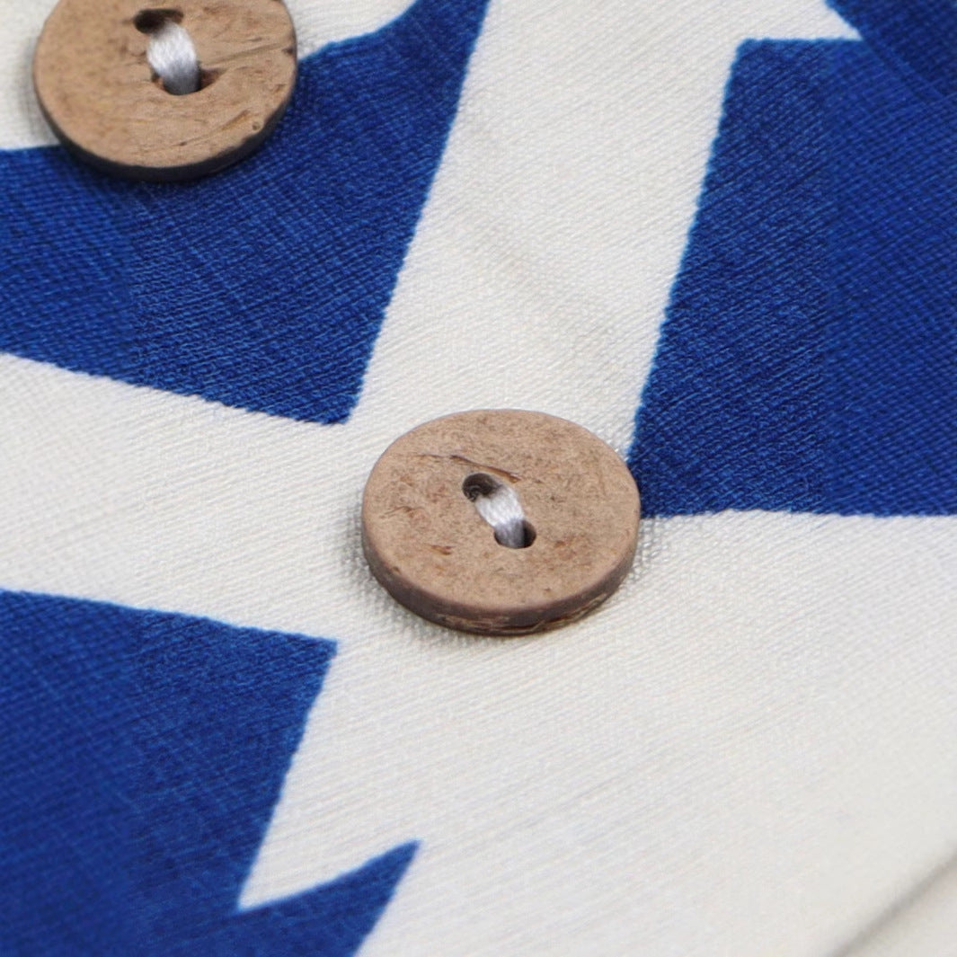 Dame fritids overall med moderne v-hals og knapper Stilla