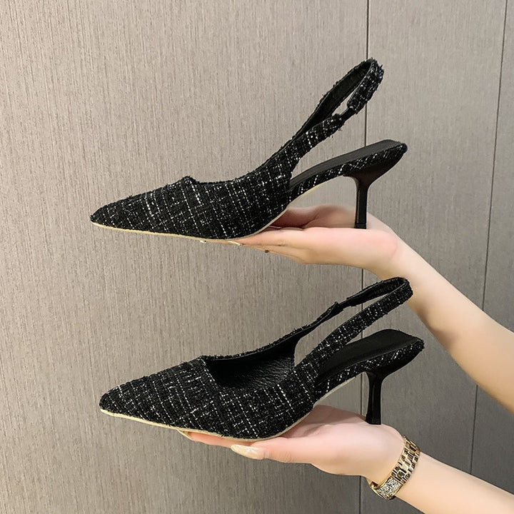 Dame Slingback-pumper med spidse design og komfortabel blokhæl Stilla