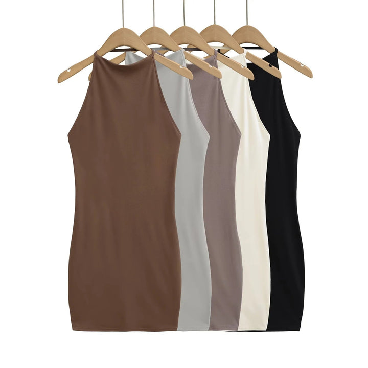 Femme Halterneck Bodycon Mini Kjole Stilla