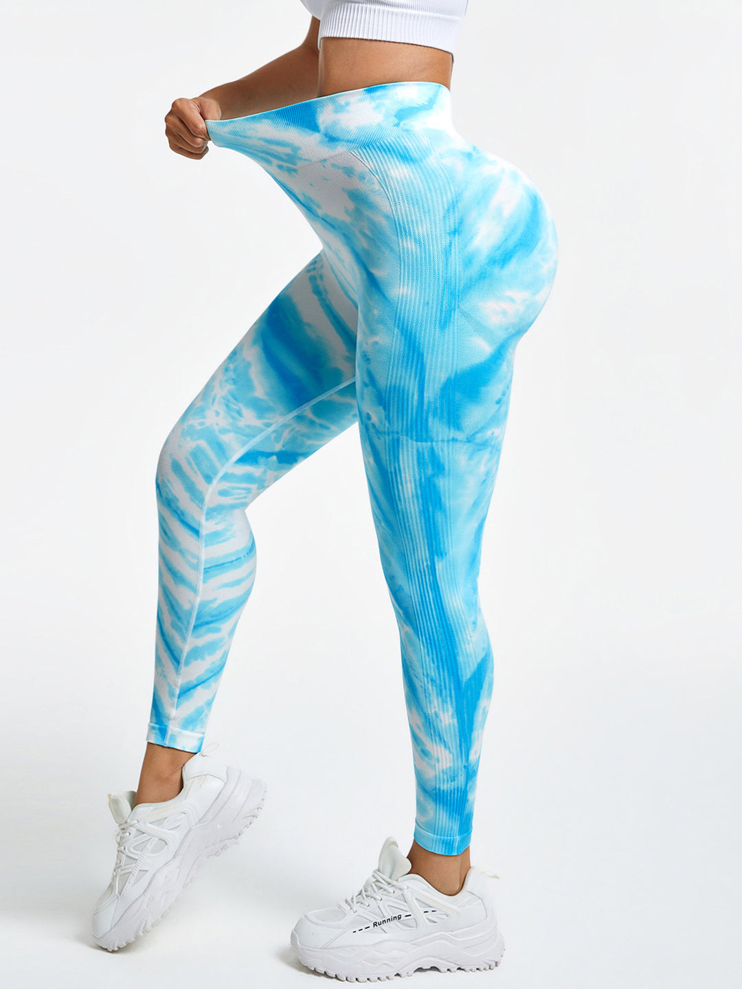 Dame sportleggings med innovativ farvegradient teknologi og højhalset snit Stilla