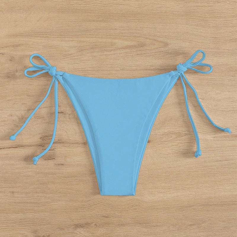 Dame højtskårne bikini-bukser med justerbare bindebånd Skovae