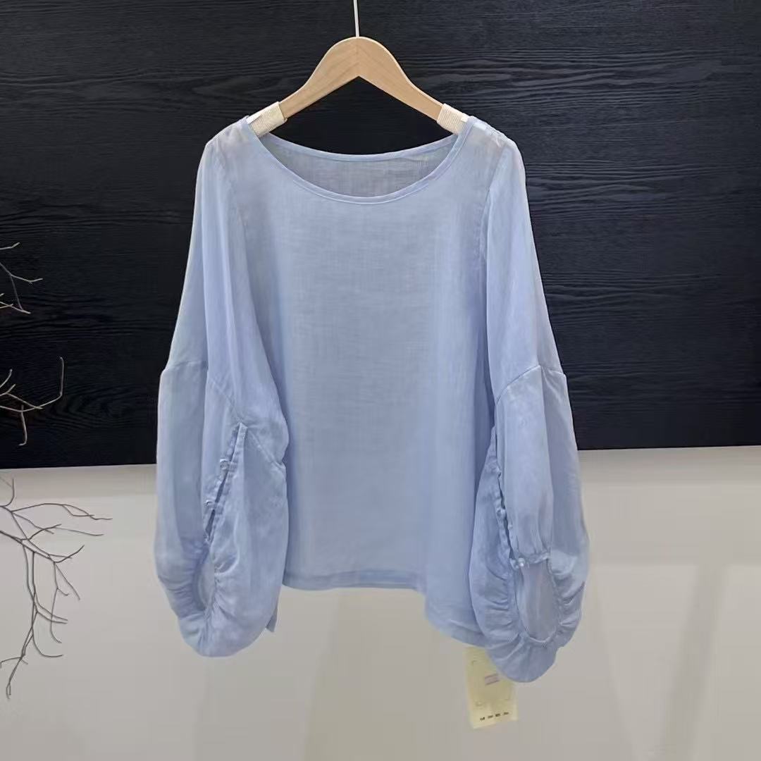 Dame Casual Ballonærme Bluse Stilla