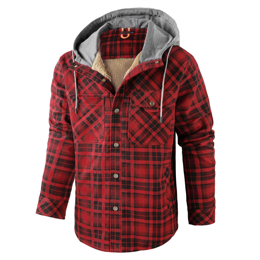 Herrer flanneljakke med blødt foer Stilla