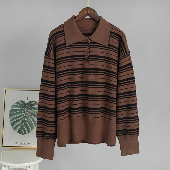 Kvinders striped cardigan med en afslappet pasform Stilla