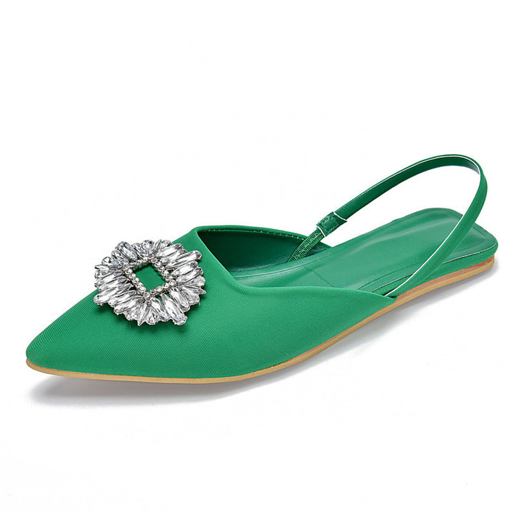 Dame Elegant Slingback-Ballerinaer med glitrende smykkedetalje Stilla