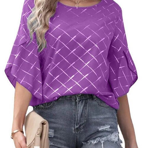 Dame Elegant og luftig bluse med geometrisk mønster Stilla