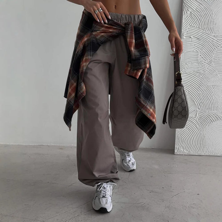 Dame Behagelig og stilfuld High-Waist Fritidsbukser Stilla