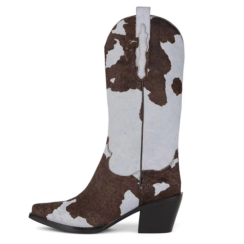 Femme Western-stil blokhæls støvler Stilla