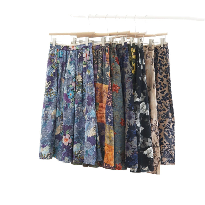 Femme Flydende Floral Tryk Maxi Nederdel Stilla