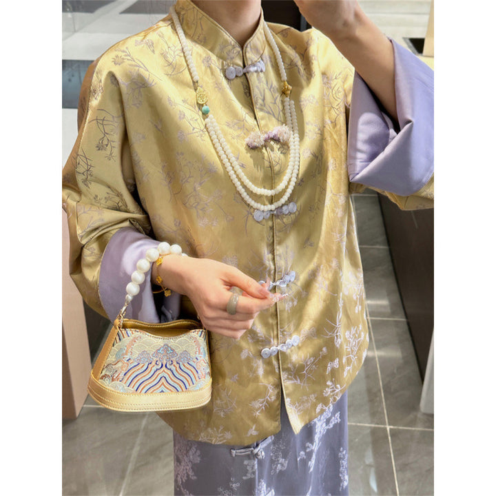 Femme Traditionelle Silke Jacquard Jakke Stilla