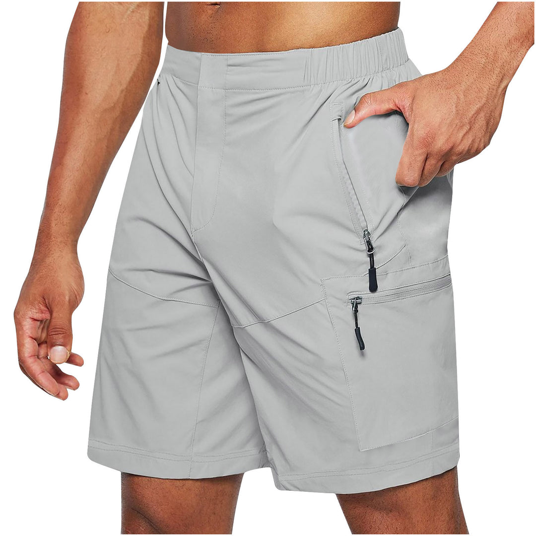 Herre funktionelle fritidsshorts med flere lynlåslommer og elastisk talje Stilla