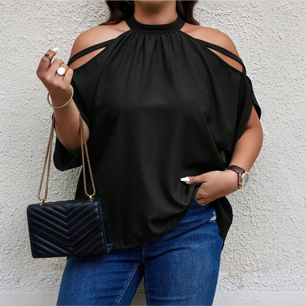 Dame skulderfri top med fashionable cut-out detaljer Stilla