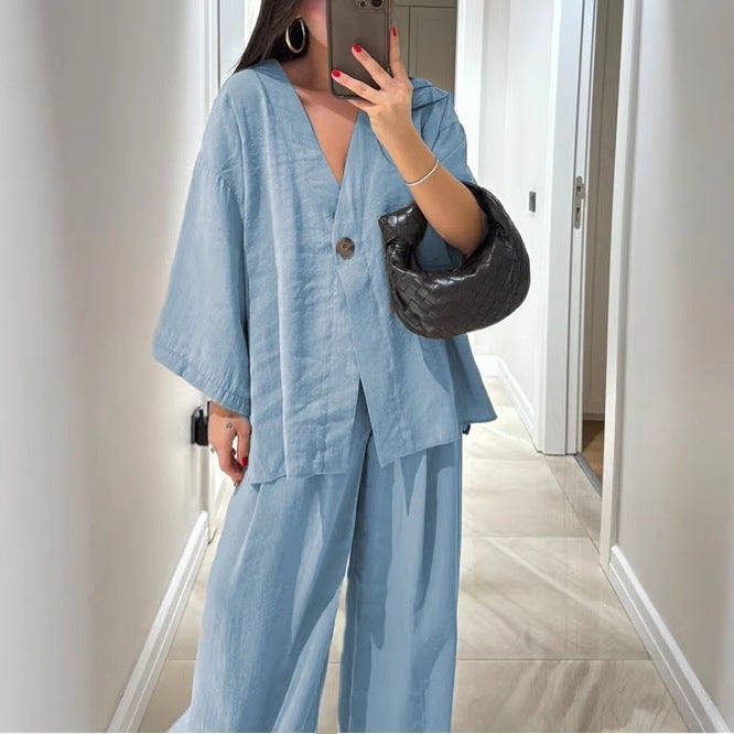 Dame luftig Kimono-style Overgang med bred skæring Stilla