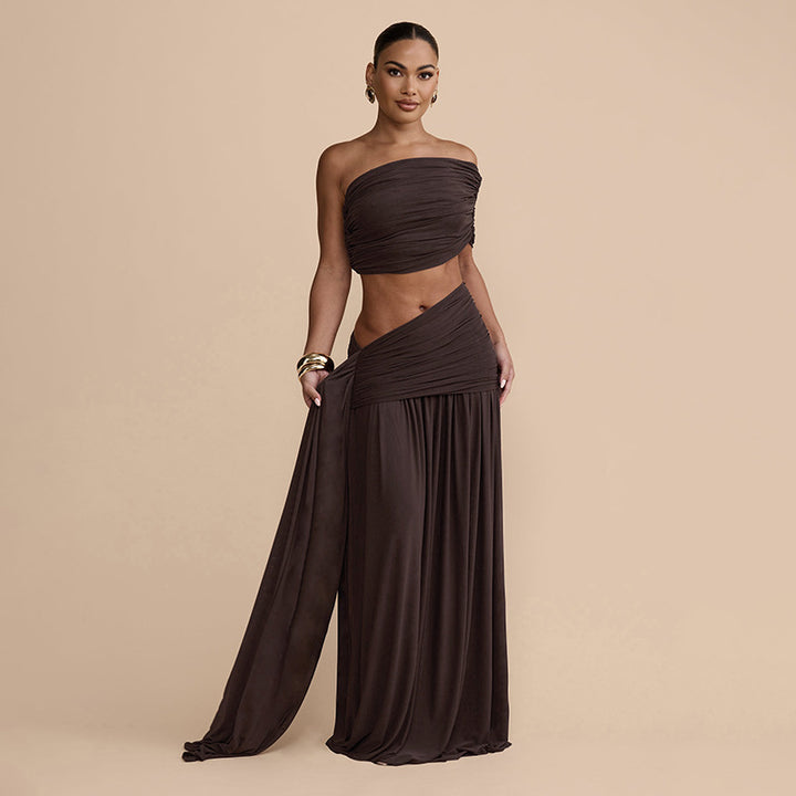 Dame wrap skirt with bandeau top and refined design Skovae