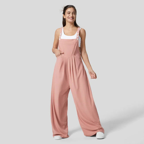 Kvinders afslappede jumpsuit med bred ben og elegant knapdetalje Stilla