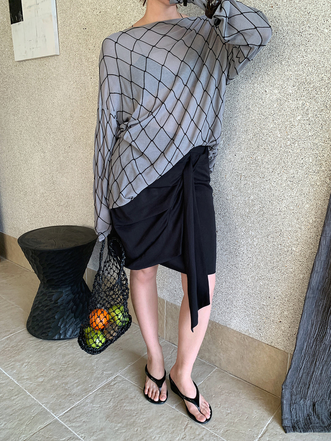 Dame wrap skirt lavet af kvalitetsmateriale med elegante draperingsdetaljer Stilla
