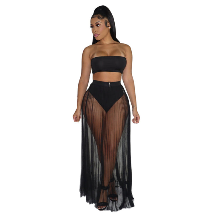 Dame Tulle-nederdel med bandeau-top Stilla