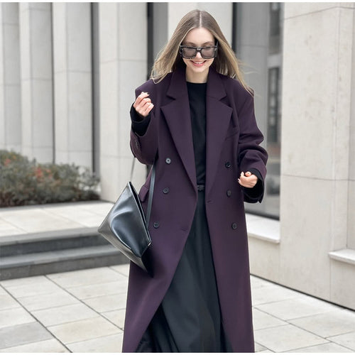 Dame Oversized Trenchcoat med lange ærmer og moderne snit Stilla