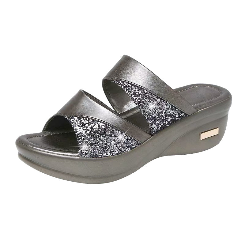 Dame Glitrende Komfort-Sandaler med ergonomisk sål Stilla