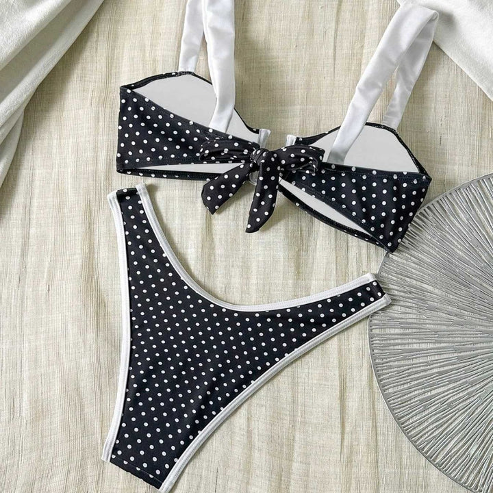 Dame Premium Bikini med elegant prikkedesign Skovae
