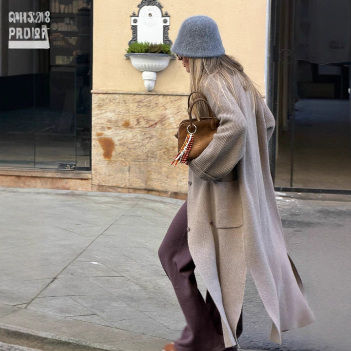 Kvindernes oversized cardigan med fin strikket struktur og afslappet snit Stilla