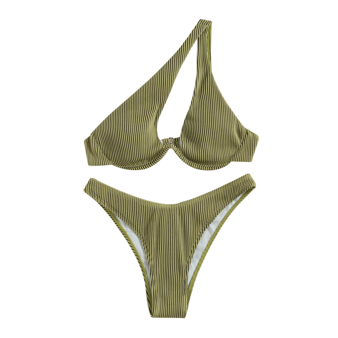 Dame Triangel-Bikini med asymmetrisk snit og sømløs udseende Stilla