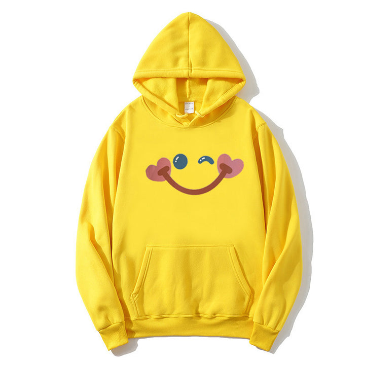 Kvinders hoodie med glad smiley-design Skovae