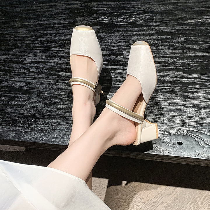 Dame Slingback Sandaler med elegant blokhæl og moderigtigt bånd Stilla