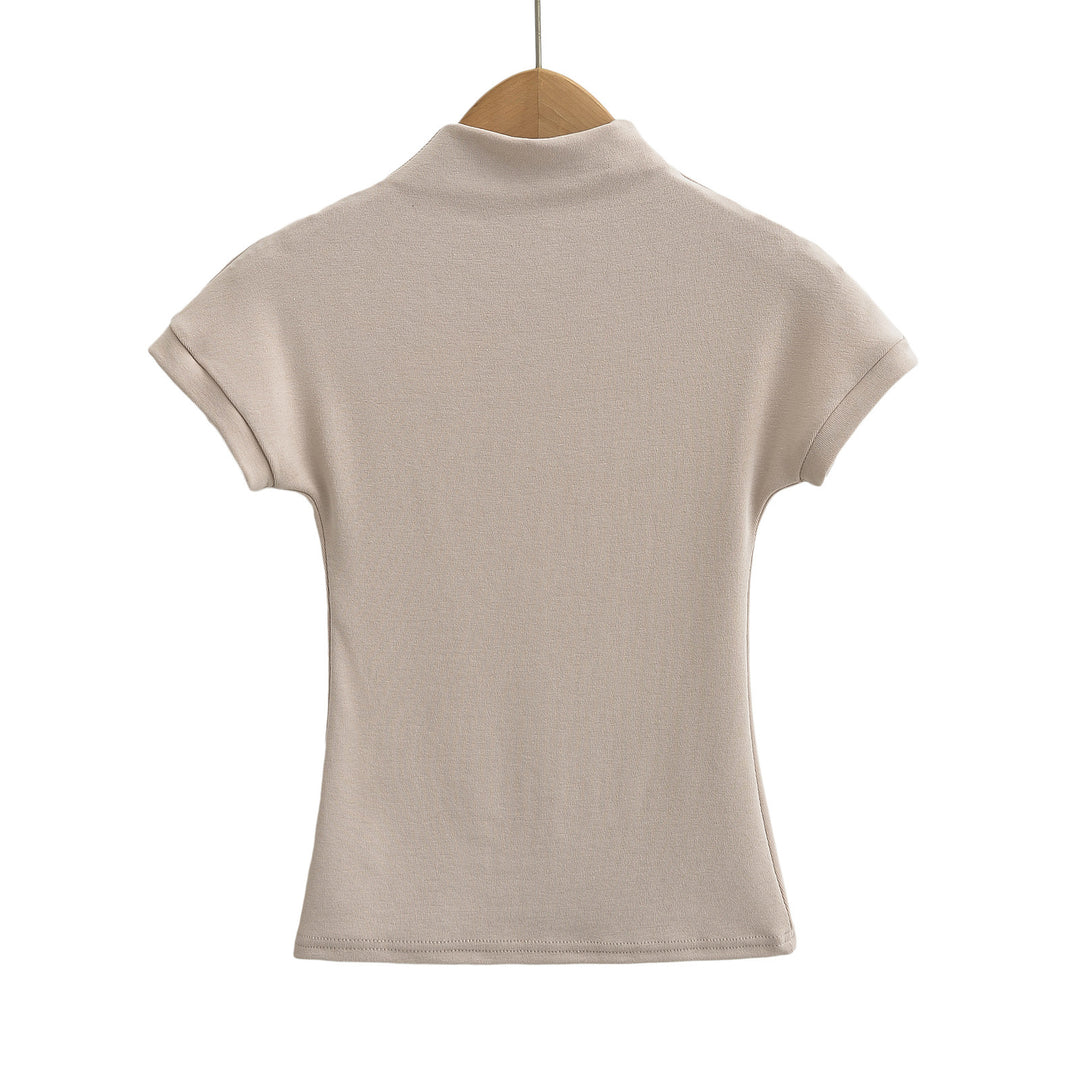 Dame Kortærmet Poloshirt med Ståkrave og tætsiddende pasform Stilla