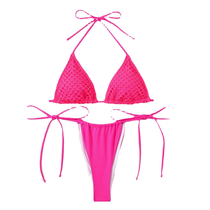 Femme Triangle Hækle Bikini Sæt Stilla