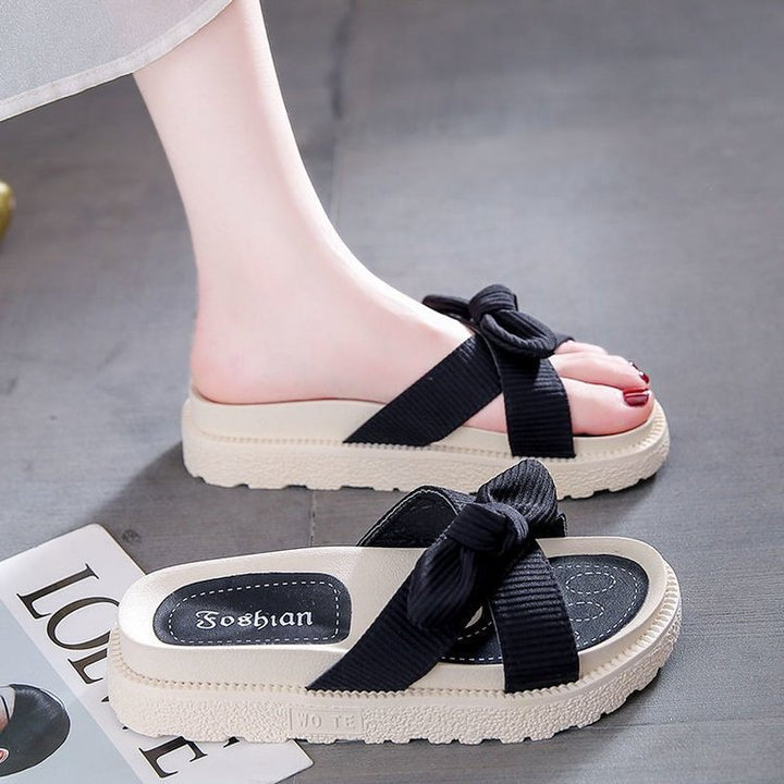 Dame Plateau-sandaler med modigt knudedesign og skridsikker sål Stilla