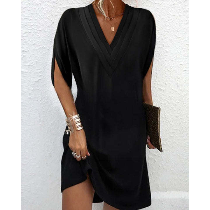 Stilla | Batwing-kjole V-hals Plisseret Batwing-kjole