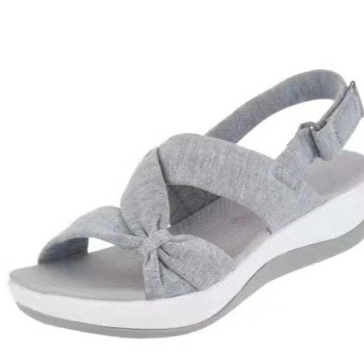 Dame nan lette plateau sandal med ergonomisk komfort fodseng og justerbar hælrem Skovae