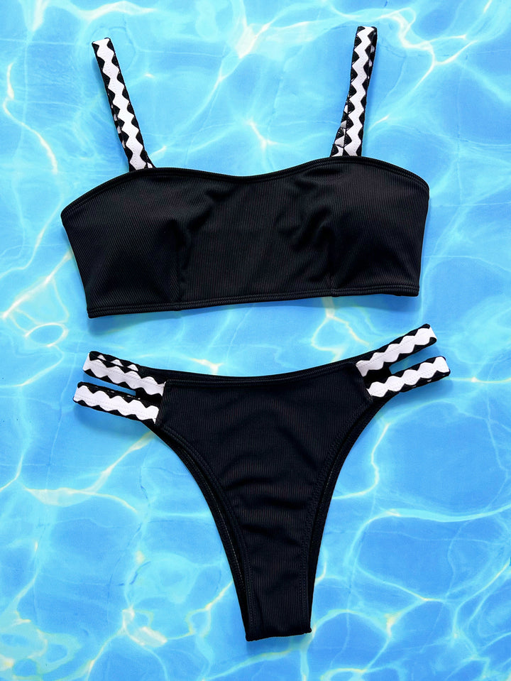 Frau Højtydende Rib-Bikini-Sæt Stilla