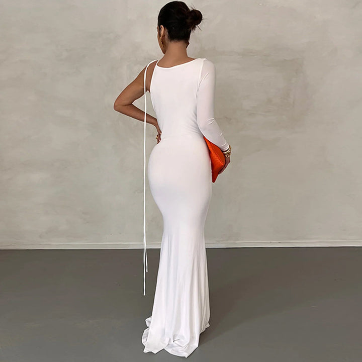 Dame Elegant Maxikjole med flydende materiale og raffineret draperingseffekt Stilla