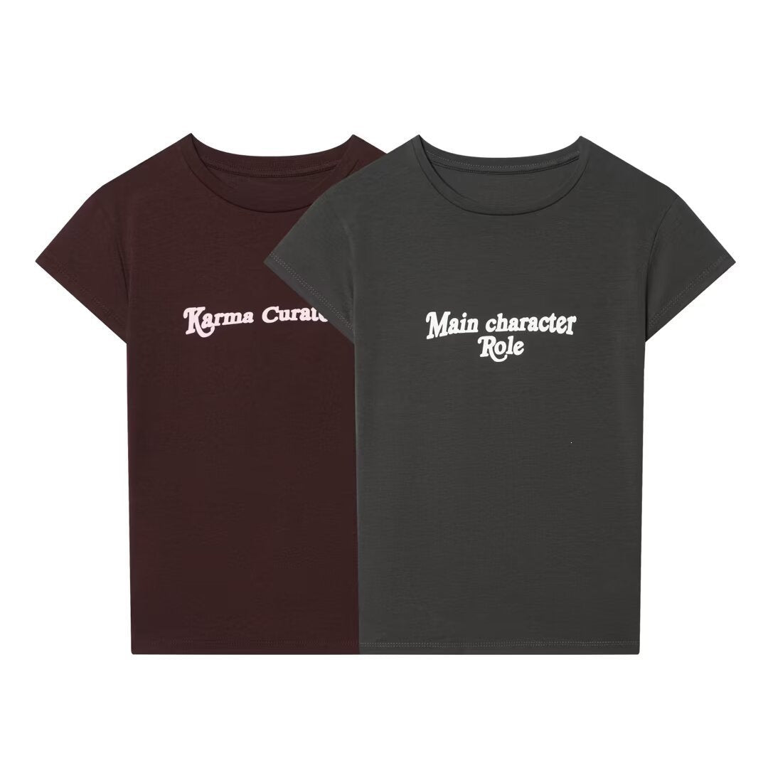 Dame T-shirt med individuel tekst Skovae