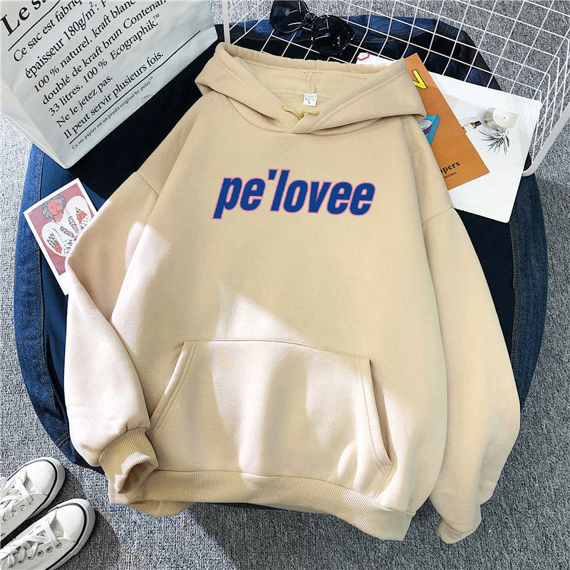 Kvinders hoodie med moderne bogstaver Skovae 1772612762