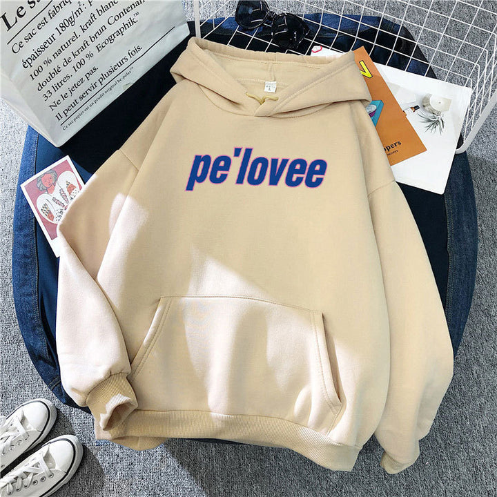 Kvinders hoodie med moderne bogstaver Skovae 1772612762