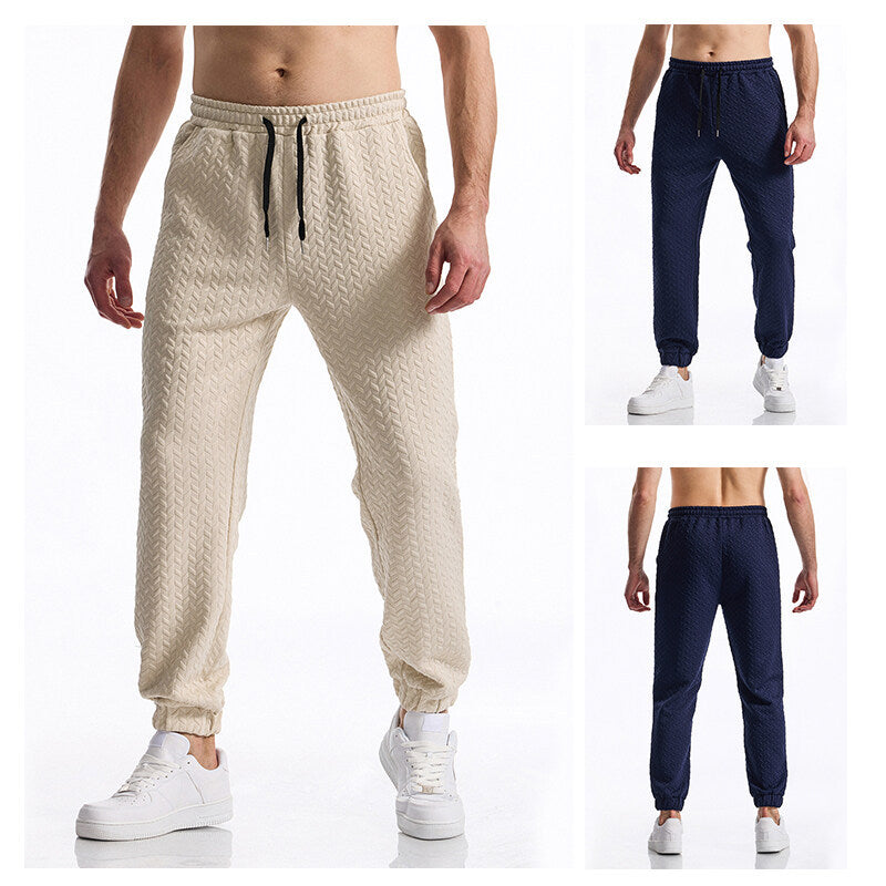 Herrer Struktur Strik Sweatpants Stilla