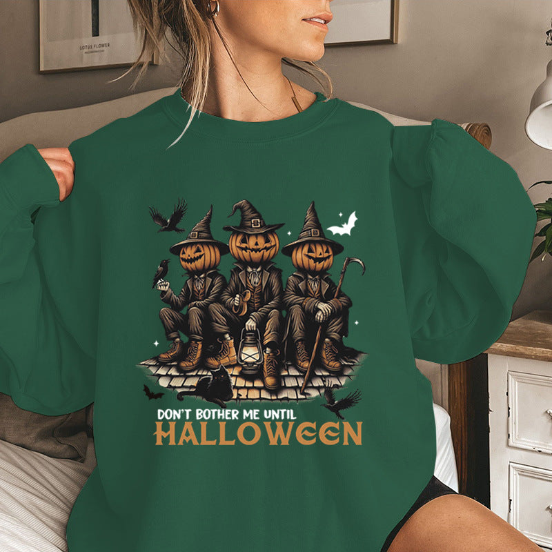 Kvinders sweatshirt med sæsonbestemt Halloween-motiv og afslappet pasform Stilla