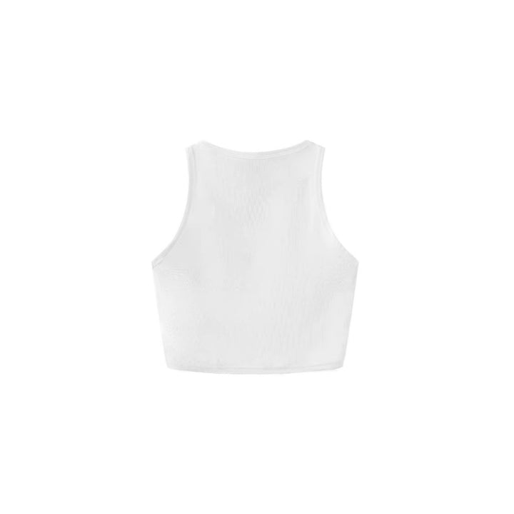Dame Crop-Top med friskt citronmotiv og afslappet skæring Skovae